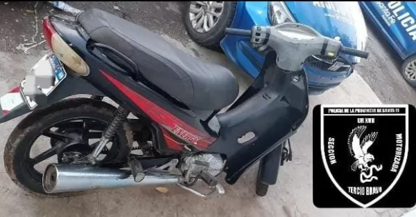 San Lorenzo: Detuvieron a un sujeto que se trasladaba en una motocicleta robada