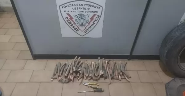 Detuvieron a un hombre con una mochila llena de cobre en Puerto San Martín