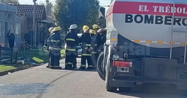 Un hombre murió tras el incendio de su casa en El Trébol y hay 4 niños heridos de gravedad