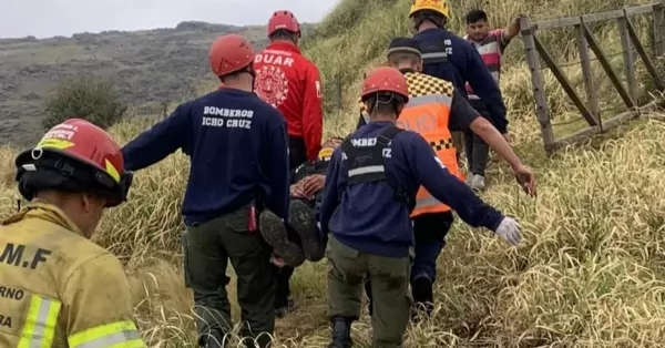 Córdoba: joven de Baigorria cayó de un precipicio en las Altas Cumbres y se salvó de milagro 