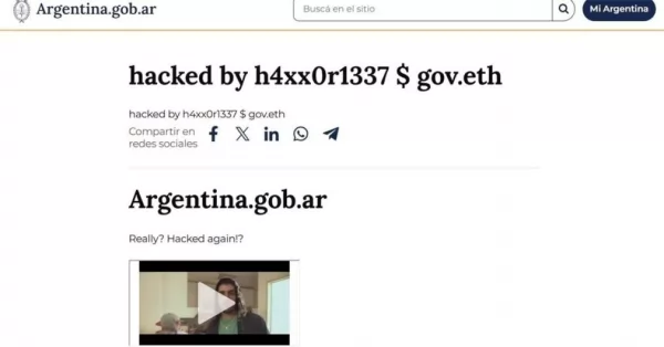 Hackearon el sitio Mi Argentina y dejaron mensajes en contra de Javier Milei