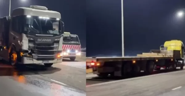 Otro más y van: nuevo accidente entre dos camiones en la autopista Rosario - Santa Fe