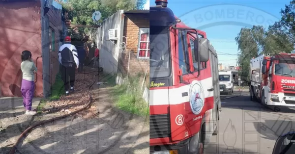 Un incendio afectó dos habitaciones de una vivienda de Puerto San Martín