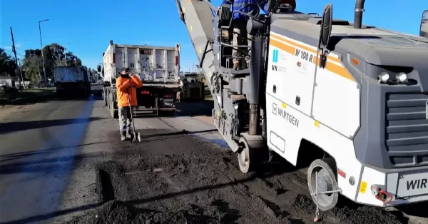 Obras en la Ruta 11 en medio de la llegada de 6000 camiones diarios por la cosecha gruesa