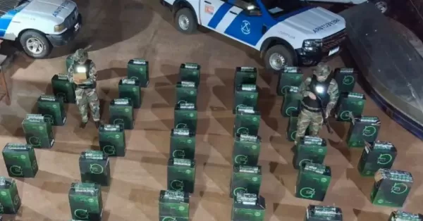 Prefectura incautó 1900 cartones de cigarrillos ilegales valuado en 28 millones de pesos en Misiones