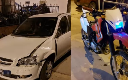 Adolescente terminó lesionado tras chocar su moto con un remís en Bermúdez