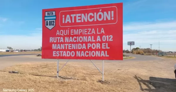 Santa Fe marca con carteles el abandono de las rutas nacionales 