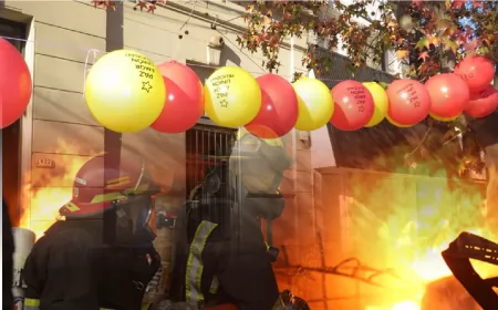 Proponen decorar las casas con globos rojos y amarillos por el Día del Bombero Voluntario