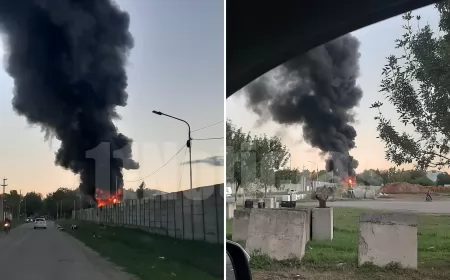 Incendio en el predio de una empresa de San Lorenzo