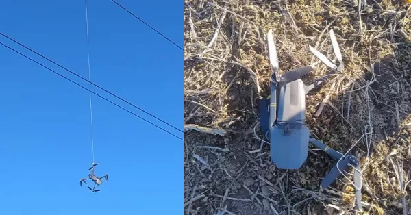 Córdoba: apareció un dron con celulares colgado de unos cables cerca de una cárcel