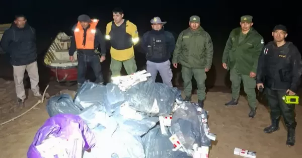 Chaco: encontraron a la vera del río casi 40 mil atados de cigarrillos de contrabando