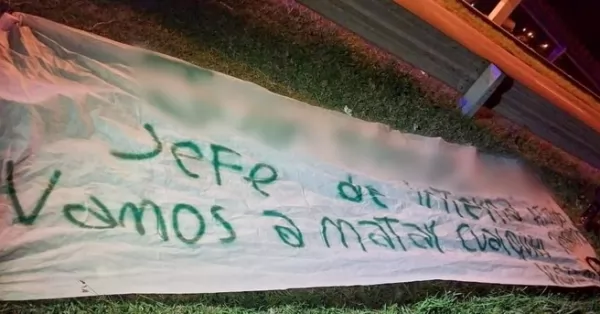 Nuevos carteles amenazantes aparecieron en Circunvalación de Rosario