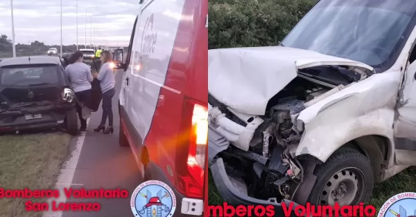 Tres personas heridas tras un choque en la autopista Rosario – Santa Fe a la altura de San Lorenzo 