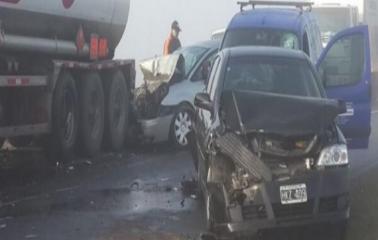 La niebla causó un choque múltiple en Autopista Rosario - Santa Fe