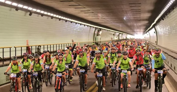 Vuelve a realizarse el cruce al Túnel Subfluvial en bicicleta