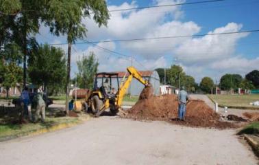 Continua en ejecución la Obra de Cloacas en Timbúes