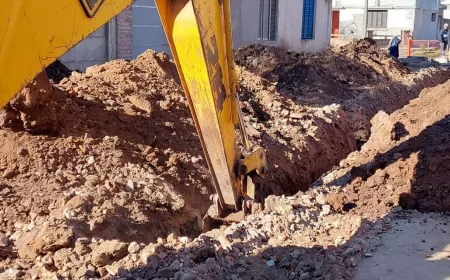 Beltrán: Avanzan las obras de cloacas en barrio Garibaldi