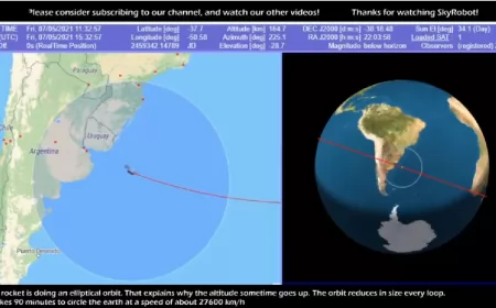 EN VIVO: el cohete chino fuera de control se aproxima a la Tierra y no se sabe dónde caerá