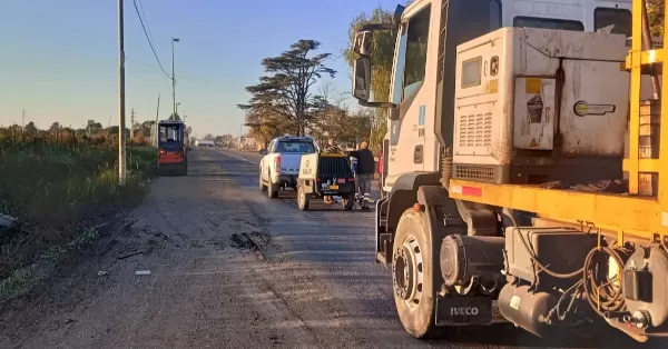 Vialidad Nacional continúa trabajando sobre Ruta 11 en Puerto San Martín