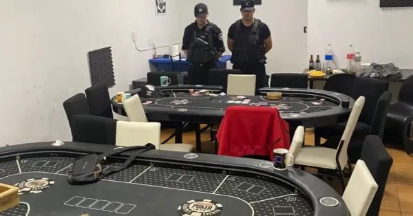 Clausuraron un casino ilegal y arrestaron a 10 personas en Rosario
