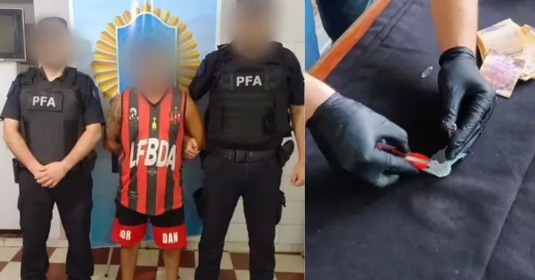 Policía Federal detuvo a un hombre con 15 dosis de cocaína y miles de pesos