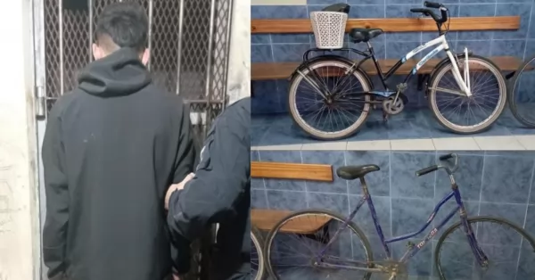 Detuvieron a un joven que tenía escondidas dos bicicletas en una obra en construcción