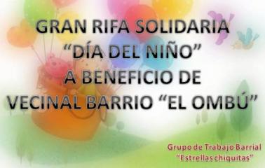 Rifa Solidaria de Barrio el Ombú por los festejos del Día del Niño