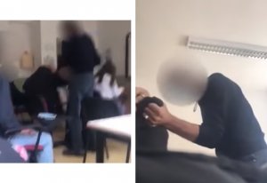 Docente italiano golpea a su alumno por no llevar barbijo
