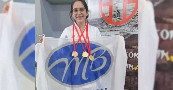 Valentina Romero consiguió tres medallas de oro en El Trébol 