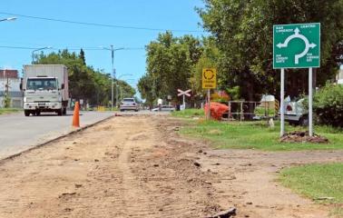 Avanza la obra de ensanche de bulevar Urquiza