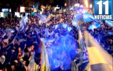 ¡Vamos Argentina! Video de los festejos en San Lorenzo