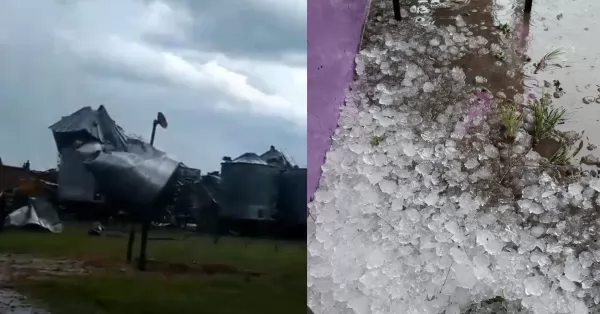 Fuertes tormentas azotaron la provincia de Buenos Aires con granizo y voraces ráfagas de viento