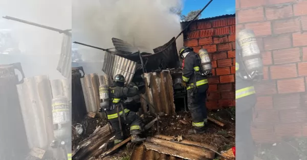 Se incendió un galpón en el patio de una vivienda beltranense