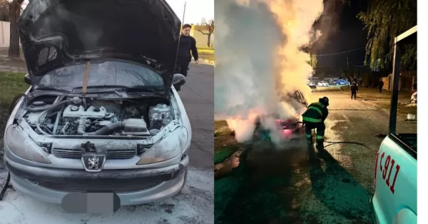 Dos autos se incendiaron este viernes en San Lorenzo 