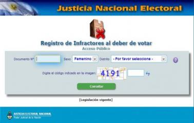 Elecciones 2013: Ya se puede consultar el registro de infractores de las PASO