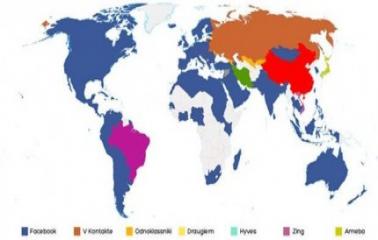 Mapa de redes sociales: Facebook domina el mundo