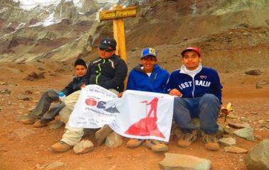 Un joven beltranence con autismo escaló en el Aconcagua 