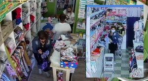 Escrachan a una mechera que robó dos comercios de ropa para niños VIDEO