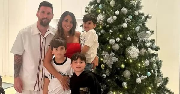 Messi aterrizó en Rosario para pasar las fiestas