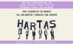 25N: Concentración en San Lorenzo por el Día Internacional contra la Violencia hacia las Mujeres