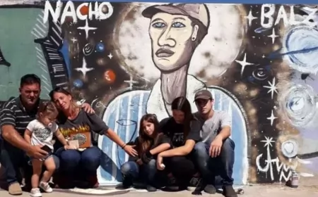 Pintaron un mural en homenaje a Nacho Balzi, uno de los jóvenes que perdió la vida en Andino
