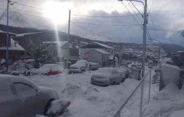 Nevadas en Ushuaia en pleno verano