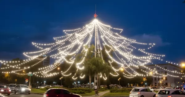 Hoy se enciende el árbol de navidad en Rosario