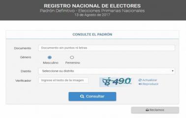 Elecciones 2017: está disponible el padrón definitivo CONSULTALO ACÁ