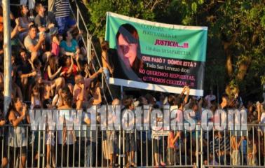 El rostro de Paula en el acto central del 3 de febrero