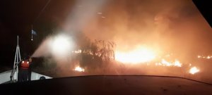 Fuego en el Delta: un guardacostas de Prefectura colaboró en la extinción de un incendio