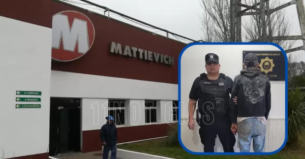 Carcarañá: Robaba cableado del frigorífico Mattievich mientras cumplía su libertad condicional