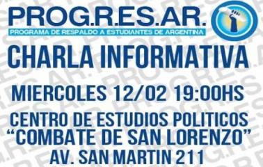 Charla informativa sobre el Plan Progresar en San Lorenzo