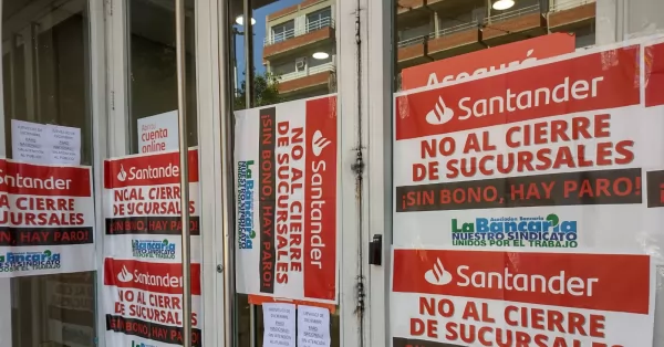 Nuevamente habrá medida de fuerza en el Banco Santander