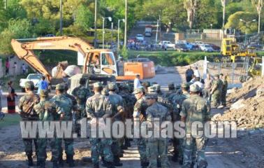 Las lluvias demoran los trabajos del puente Mabey